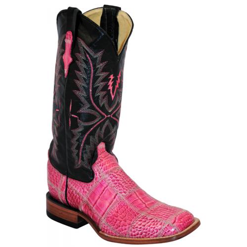 Ferrini Ladies 91393-20 Pink Genuine Patchwork Cowhide Boots